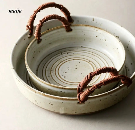 JOTO Retro Japanese Style Ceramic Fish Dish Tableware from JOTO