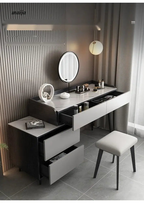 MEIHOUSE Telescopic Scandinavian Dressing Table Modern Bedroom Storage from MEIHOUSE