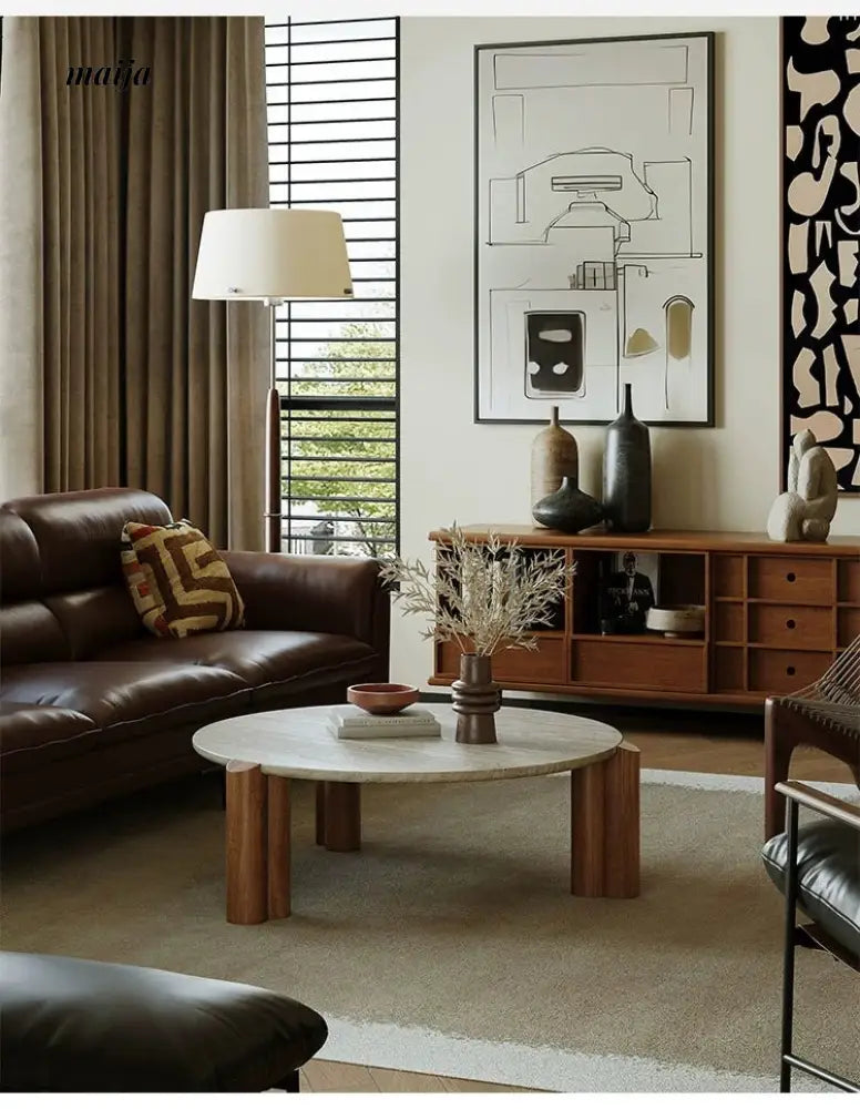 Travertine Coffee Table from Ruan Shanghao