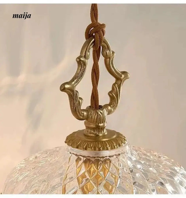 NANCY French Crystal Corridor Chandelier All-Copper Design from NANCY