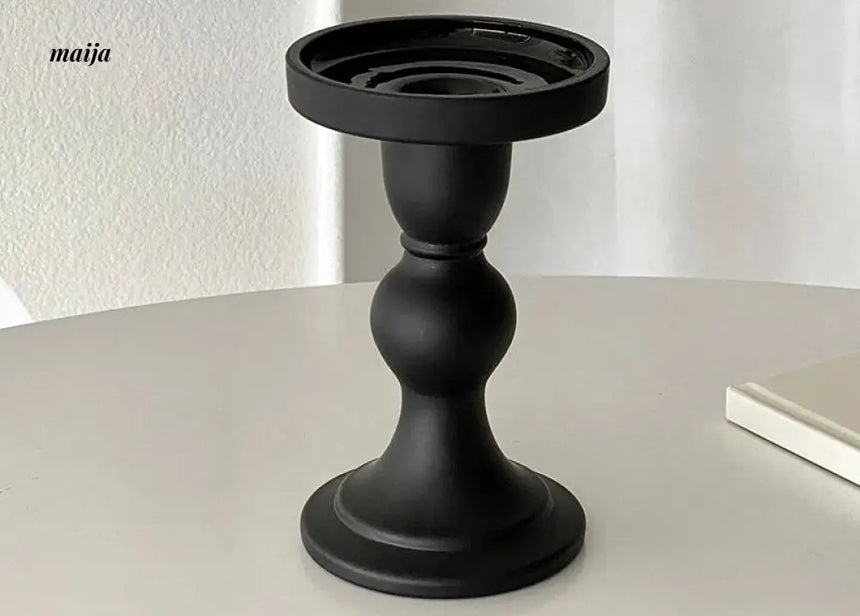 BANKE Retro Black Glossy Candle Decorations from BANKE