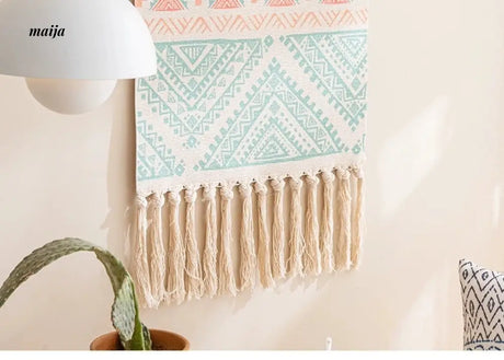 MAN YUE HOME Retro Woven Tapestry for Bedroom Canvas Decor from MAN YUE HOME