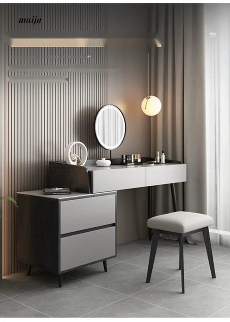MEIHOUSE Telescopic Scandinavian Dressing Table Modern Bedroom Storage from MEIHOUSE