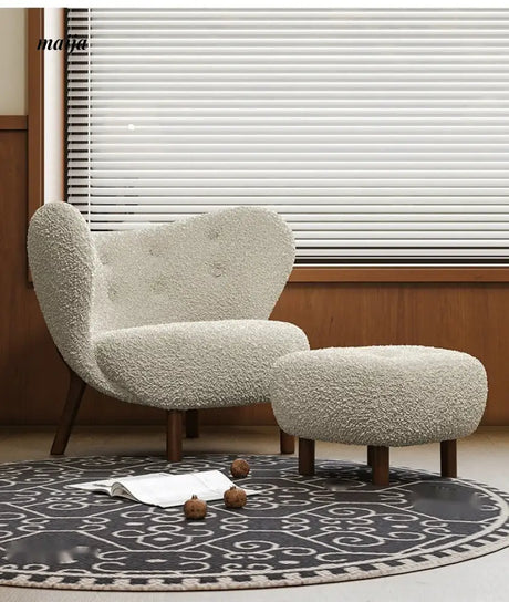 SMALL HIBISCUS Designer Single Chair Lambskin from SMALL HIBISCUS