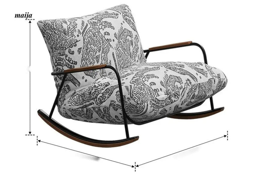 SMALL HIBISCUS Rocking Recliner Chair Retro from SMALL HIBISCUS