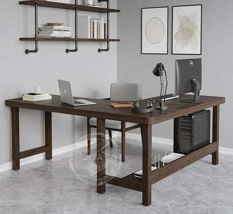 SUNX Solid Wood Corner Computer Desk Combo from SUNX