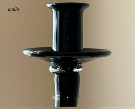 GUIFOU Retro Black Glass Candlestick from GUIFOU