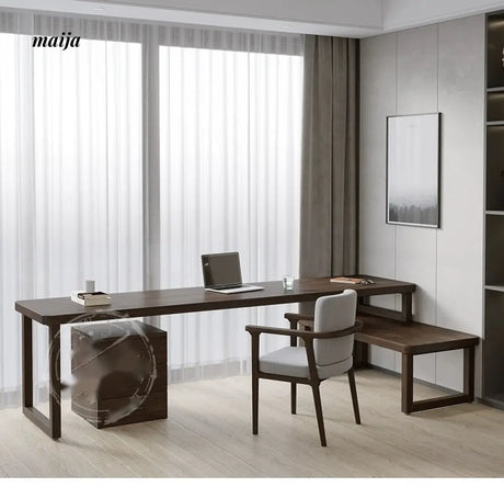 SUNX Nordic Solid Wood Corner Desk from SUNX
