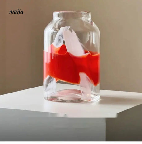 GUIFOU Large Colored Glass Vase from GUIFOU