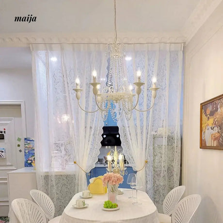 NANCY French Cream Style Crystal Chandelier from NANCY