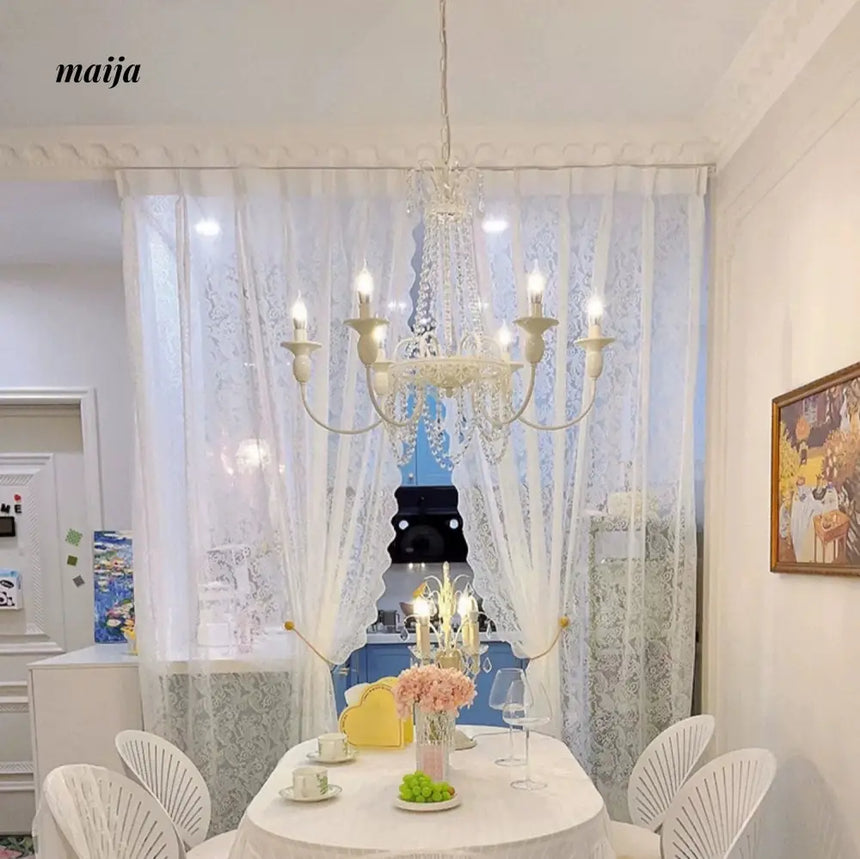 NANCY French Cream Style Crystal Chandelier from NANCY