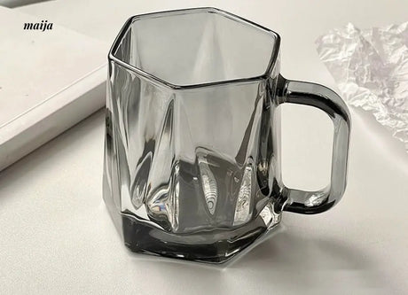 BANKE Diamond Hexagonal Transparent Coffee Glass Cup from BANKE