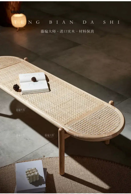 RATTAN CRAFTSMAN Rectangular Shoe Stool from RATTAN CRAFTSMAN