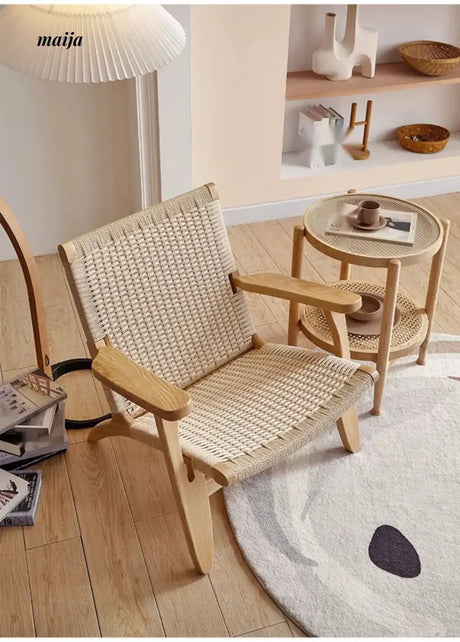 19 DREAM SPACE Solid Wood Rattan Sofa Chair from 19 DREAM SPACE