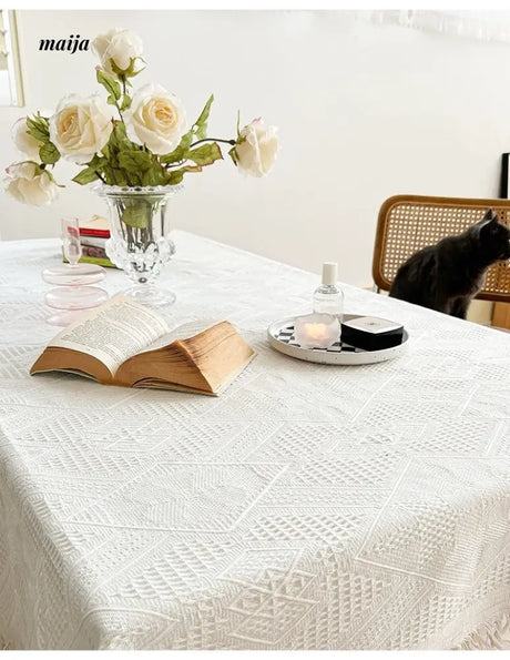 MAN YUE HOME Lace Tablecloth for French INS Style Dining Spaces from MAN YUE HOME