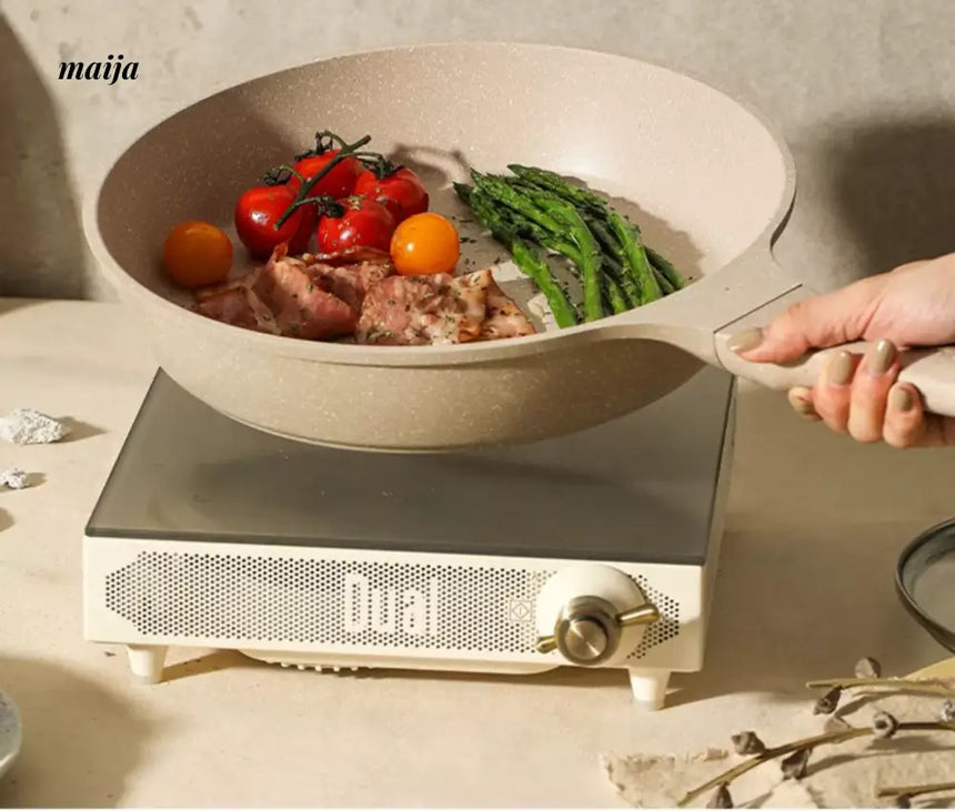 CAROTE Non-Stick Wok for Gas and Induction Cooker from CAROTE