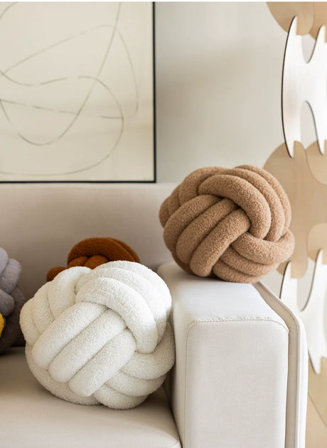 MISTYWOOD Lamb Cashmere Knot Pillow for Sofa from MISTYWOOD