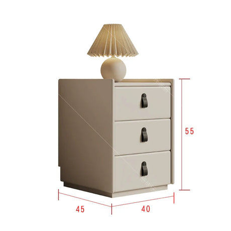GEPH Noah Light Luxury Cream Bedside Cabinet from GEPH
