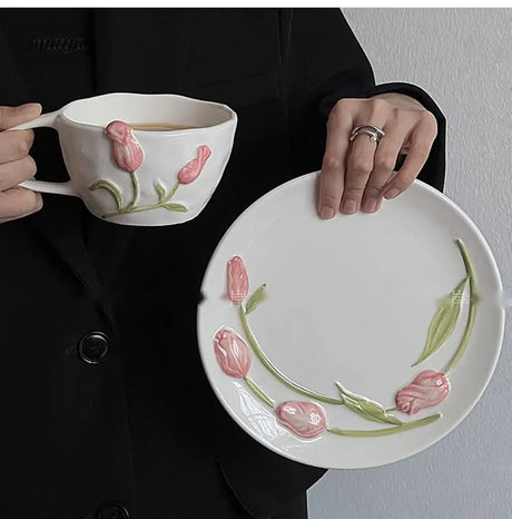 ANFAN 3D Ceramic Tulip Coffee Cup from ANFAN