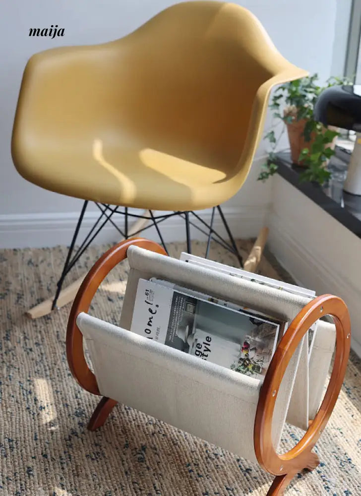 Retro Cherry Wood Magazine Rack from maija