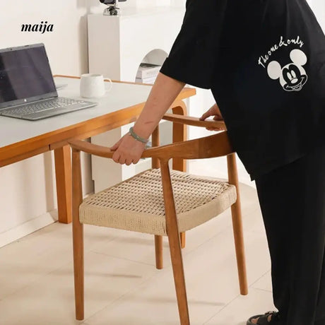 MIKA Japanese Style Rattan Dining Chair from MIKA