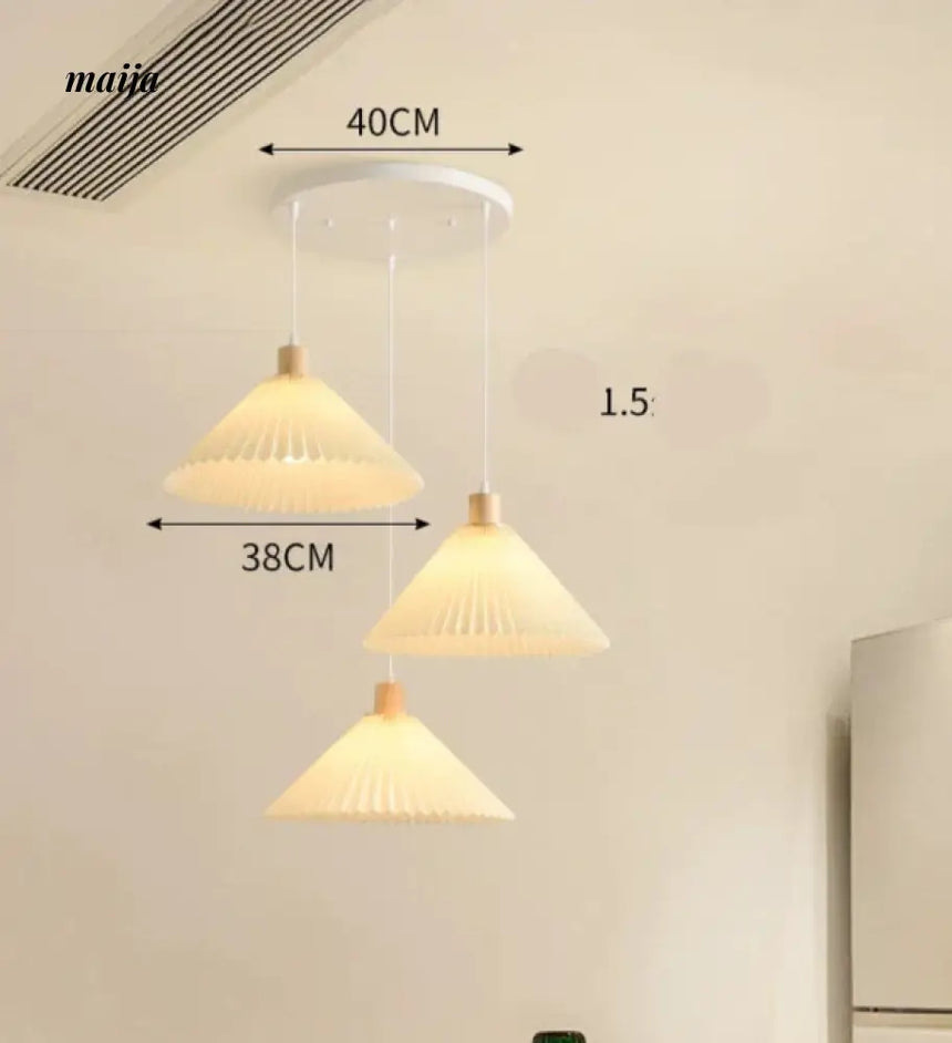 GVG Pleated Lampshade Pendant Lamp from Kaiyashi