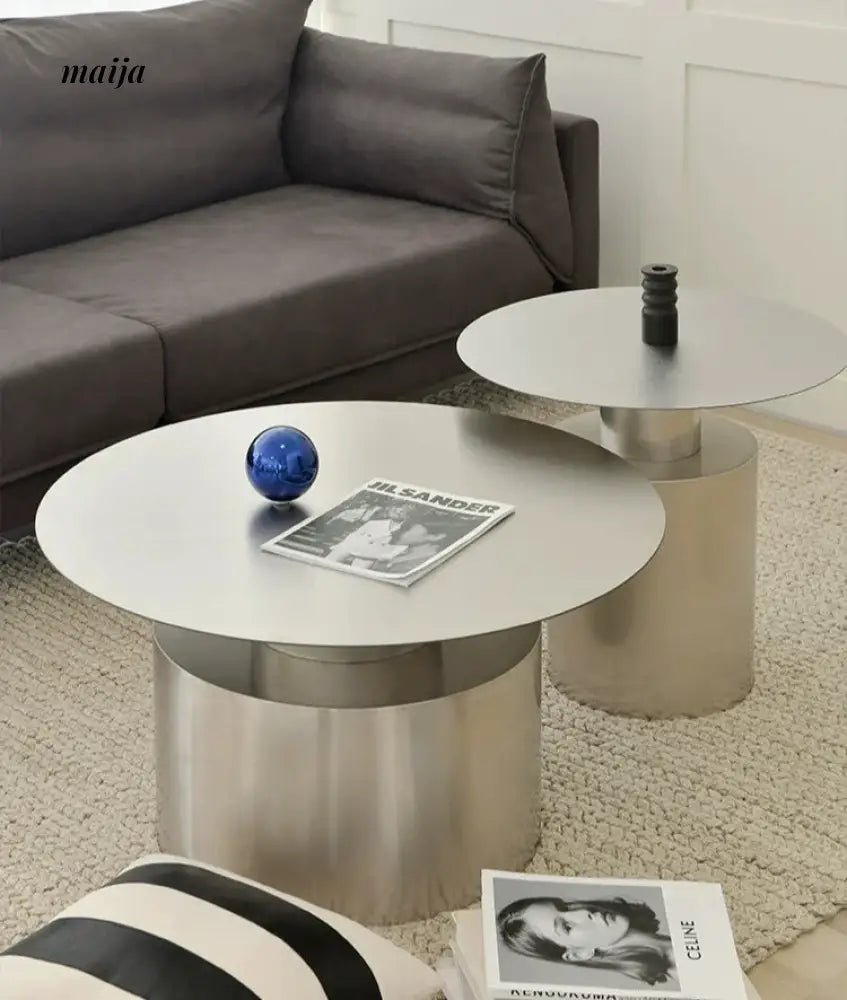 Brushed Stainless Steel Coffee Table
