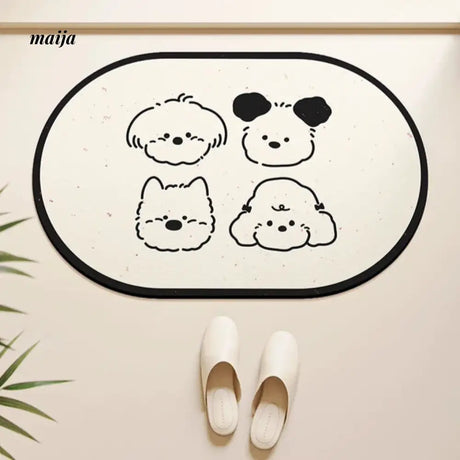 Oval Puppy Bath Mat from maija