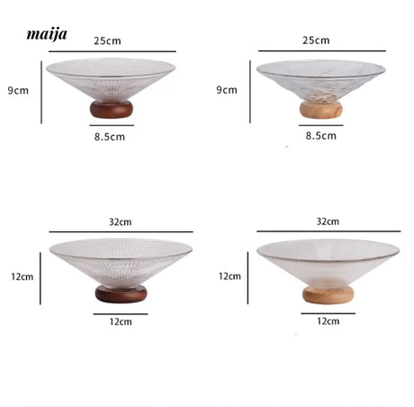 Glass Decorative Fruit Bowl from Zodian