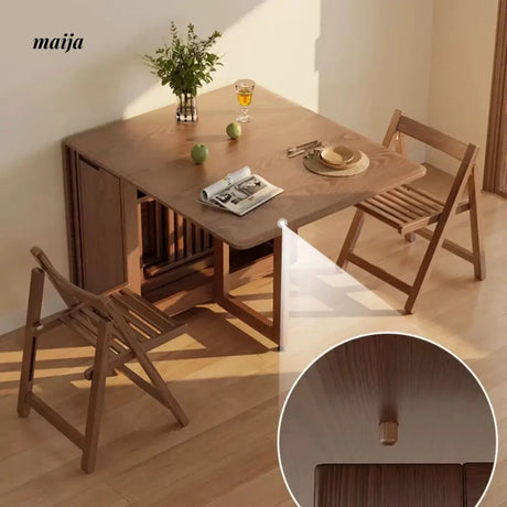 FUYUKI San Diego Retractable Dining Table and Cabinet from KENZAKI