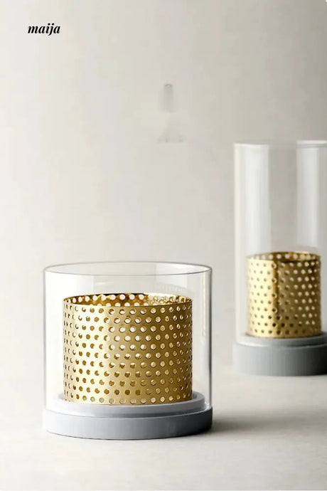 JOTO Eight Year Candle Cup Cement Glass Windproof Candle Holder from JOTO