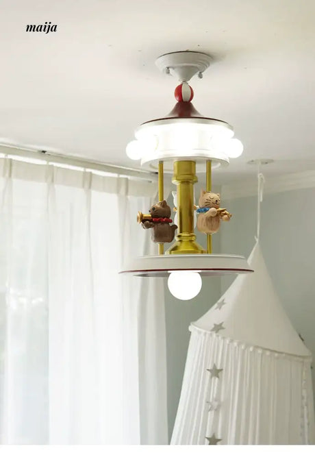 QXWD Cat Musician Ceiling Lamp Children's Room from QXWD