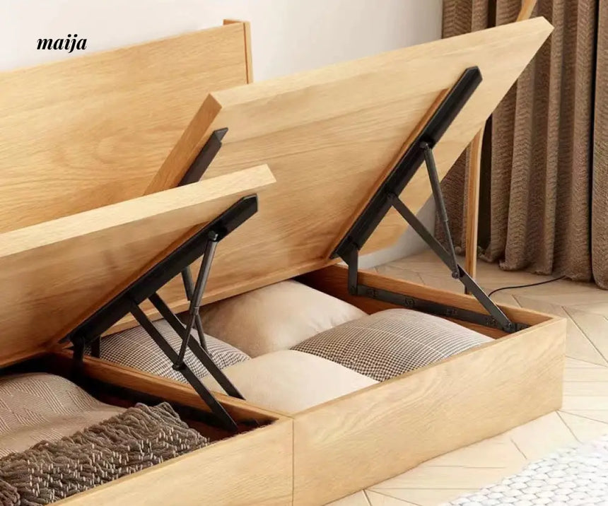 Japanese Style Solid Wood Modular Sofa with Storage from maija