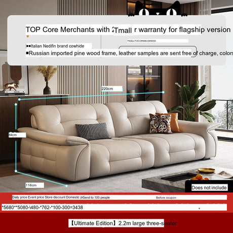 DIPU Nikolaj Cream Cowhide Sofa from DIPU