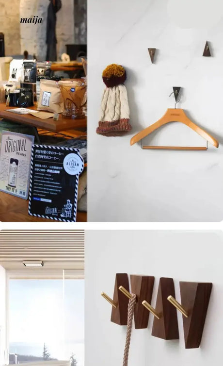 NHSJ Walnut Triangle Wall Hook from NHSJ