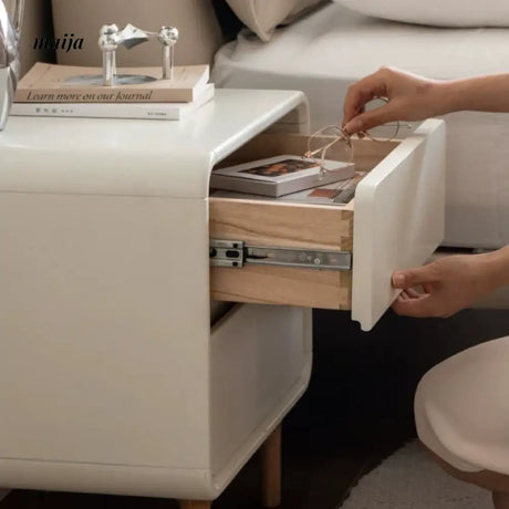 GENJI White Chocolate Bedside Table from GENJI