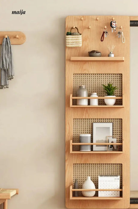 ALING Slideable Solid Wood Rack Plus Full Length Mirror from maija