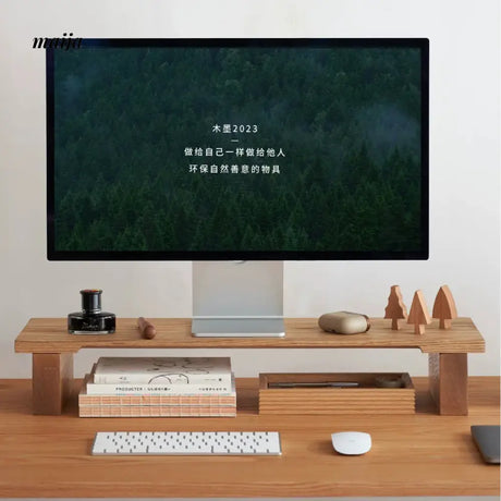 MUMO Clara Solid Wood Desktop Storage Riser from MUMO