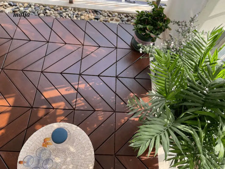 Cherry Wood Outdoor Floor Tiles from maija