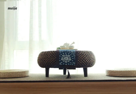 Woven Rattan Round Tea Table from maija