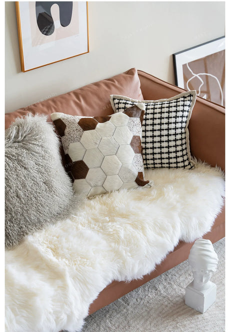MISTYWOOD Leather Scandinavian Sofa Pillow from MISTYWOOD