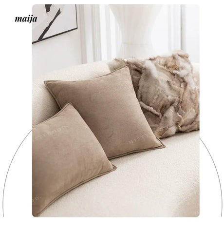 MISTYWOOD Suede Pillow with Solid Color Design from MISTYWOOD