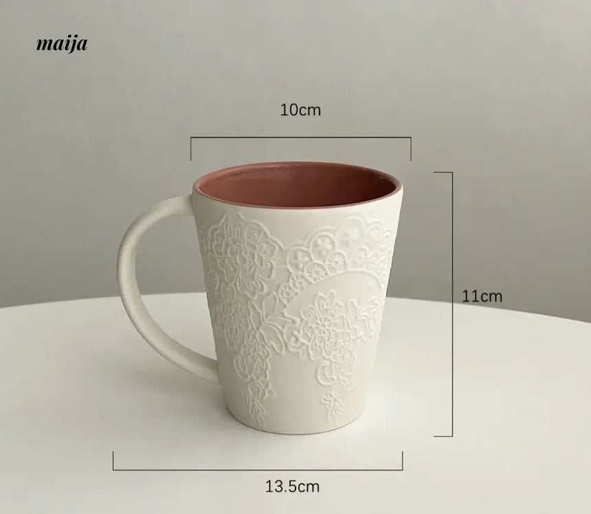 LIVETAI Exquisite Ceramic White Mug from maija