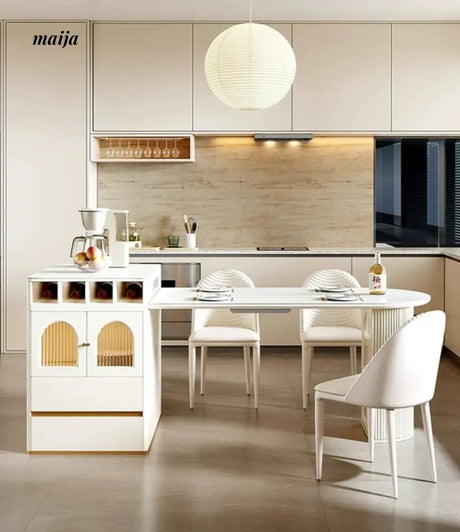 Caelum French Island Dining Table and Chair Set from maija