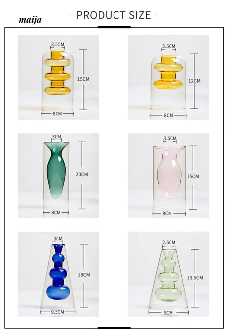 Femme Double Wall Stained Glass Vase from maija