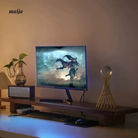 Beechwood Natural Wood Monitor Stand from maija