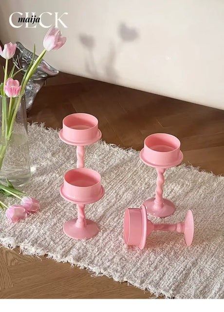 CLICK Fuchsia Spiral Candle Handmade for Valentine's Day from CLICK