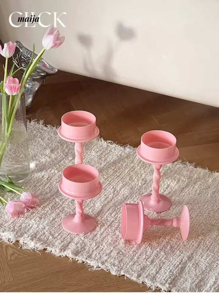 CLICK Fuchsia Spiral Candle Handmade for Valentine's Day from CLICK