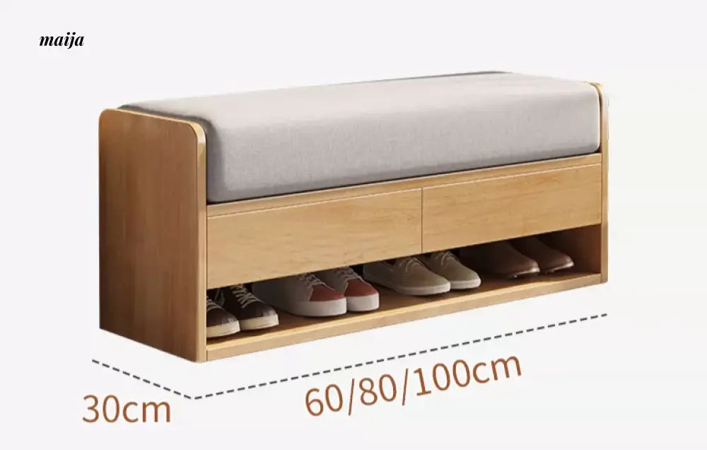 Finnley Solid Wood Shoe-Changing Stool from maija