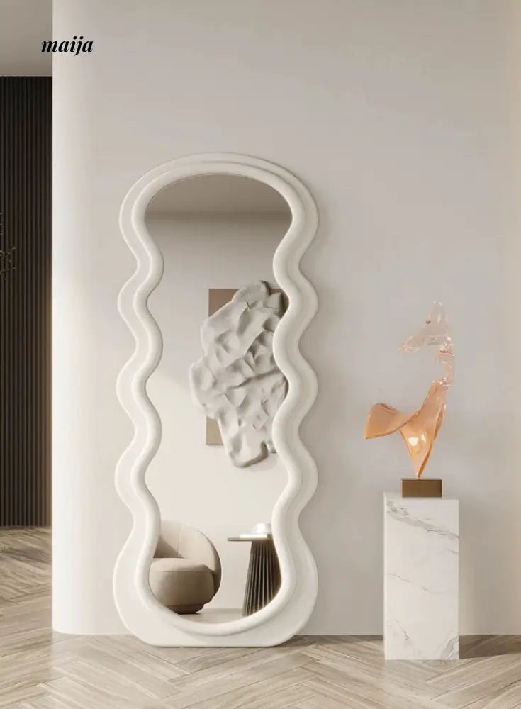 Wide Frame Wavy Mirror from Yueyang